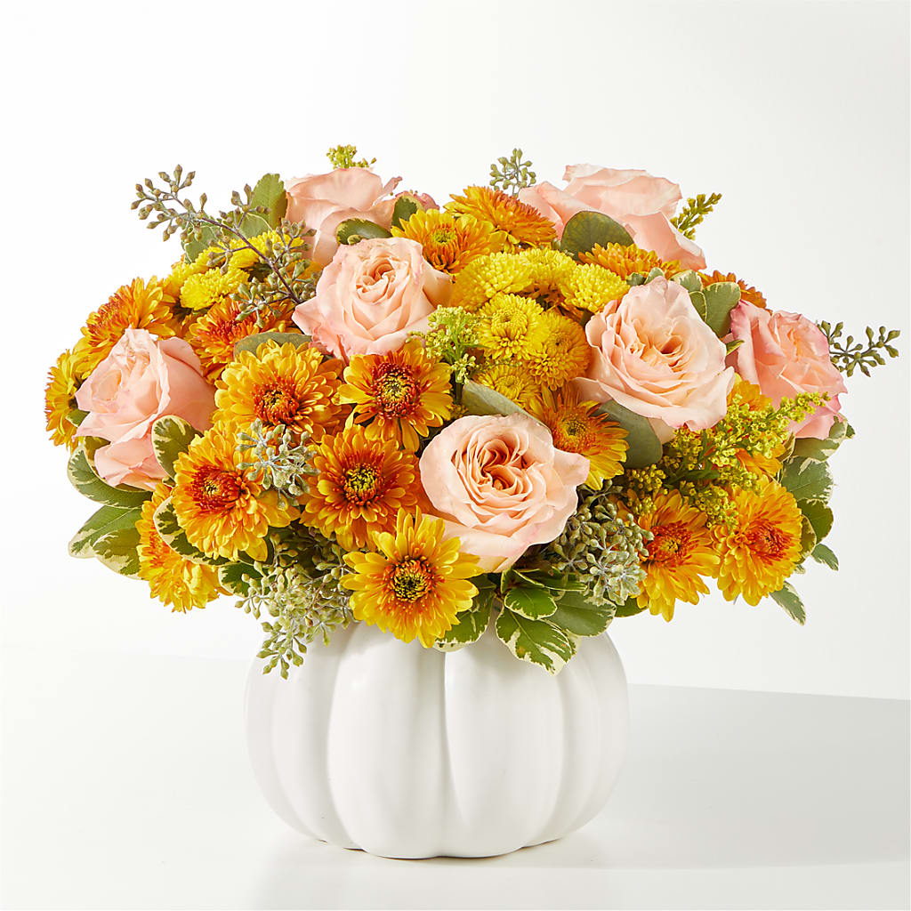 Peachy Pumpkin – Flowers By Vee, Tracy CA
