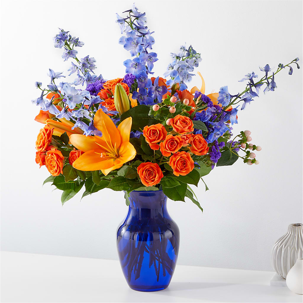 Radiant Citrus Bouquet – Flowers By Vee, Tracy CA