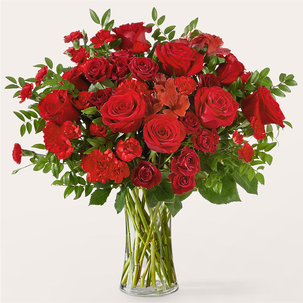 Brilliant Ruby Bouquet – Flowers By Vee, Tracy CA