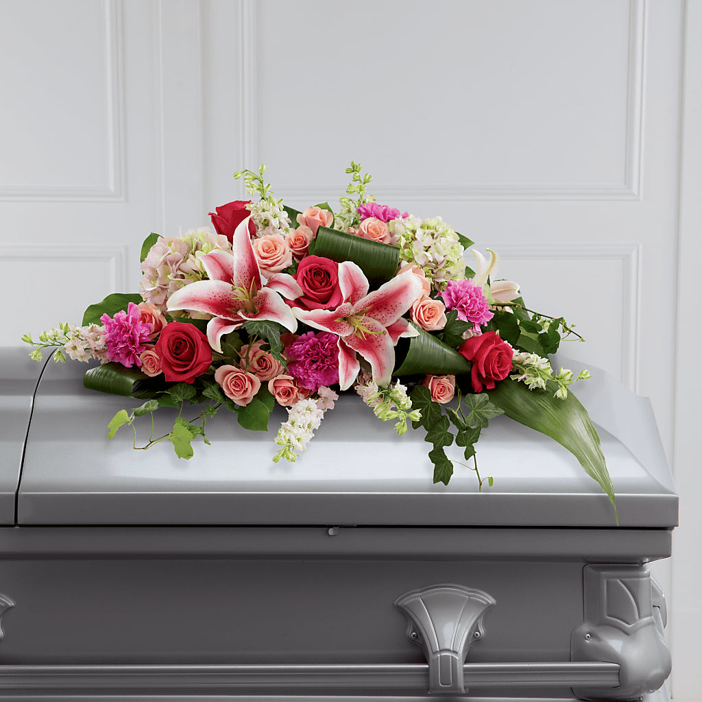 Splendid Grace Casket Spray – Flowers By Vee, Tracy CA