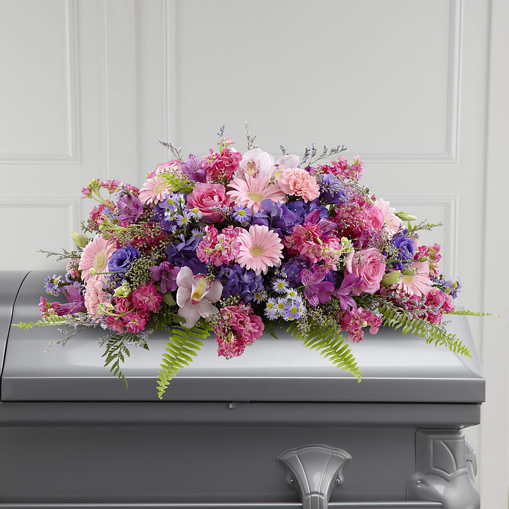 Glorious Garden Casket Spray – Flowers By Vee, Tracy CA