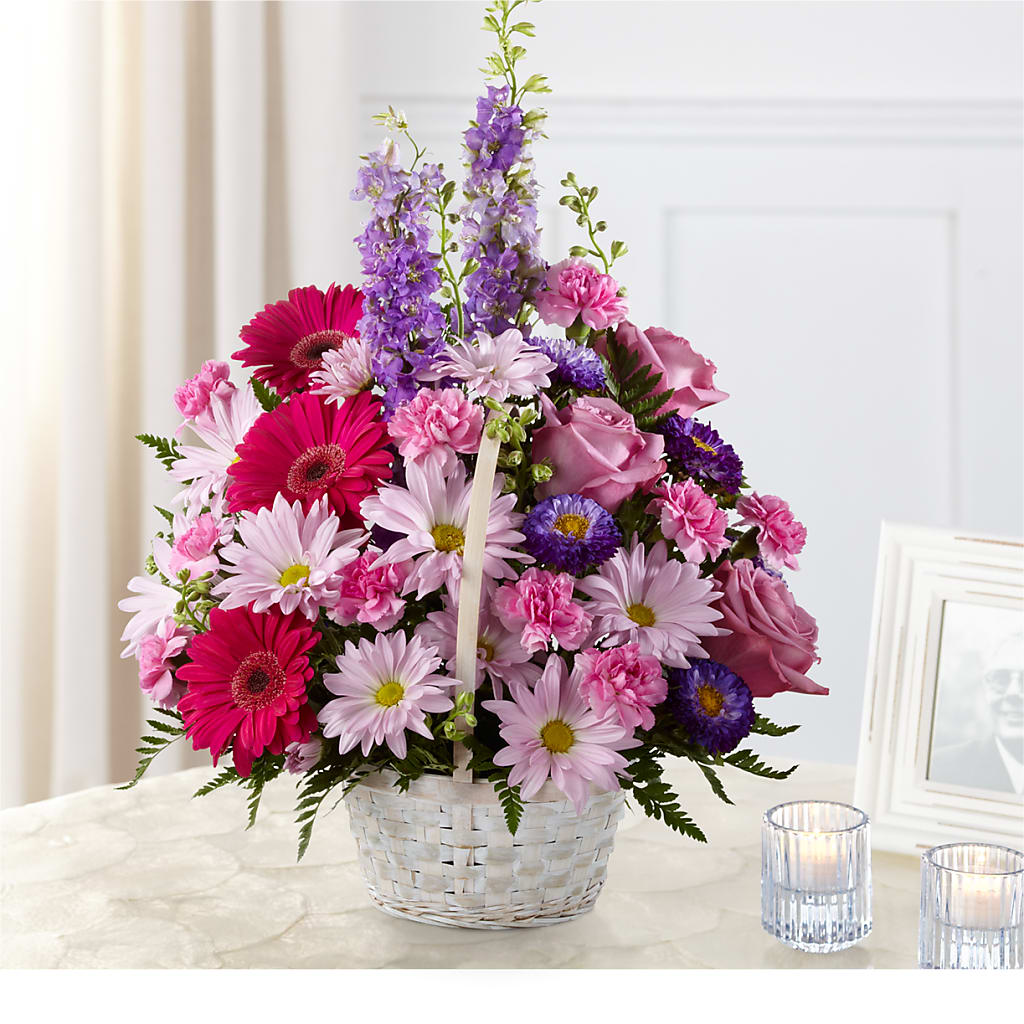 Pastel Peace Basket – Flowers By Vee, Tracy CA