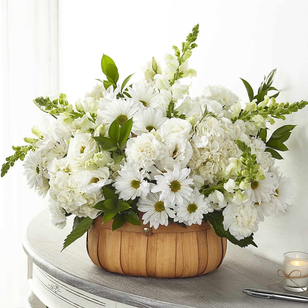 Pure Ivory Basket – Flowers By Vee, Tracy CA
