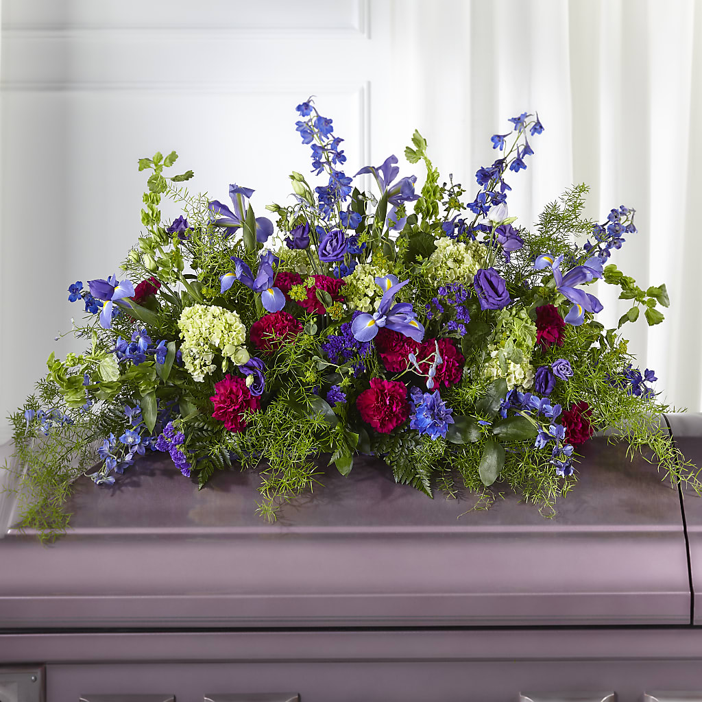 Always Treasured Casket Spray – Flowers By Vee, Tracy CA