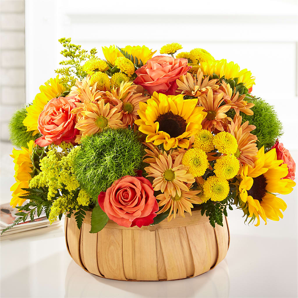 Harvest Sunflower Basket – Flowers By Vee, Tracy CA