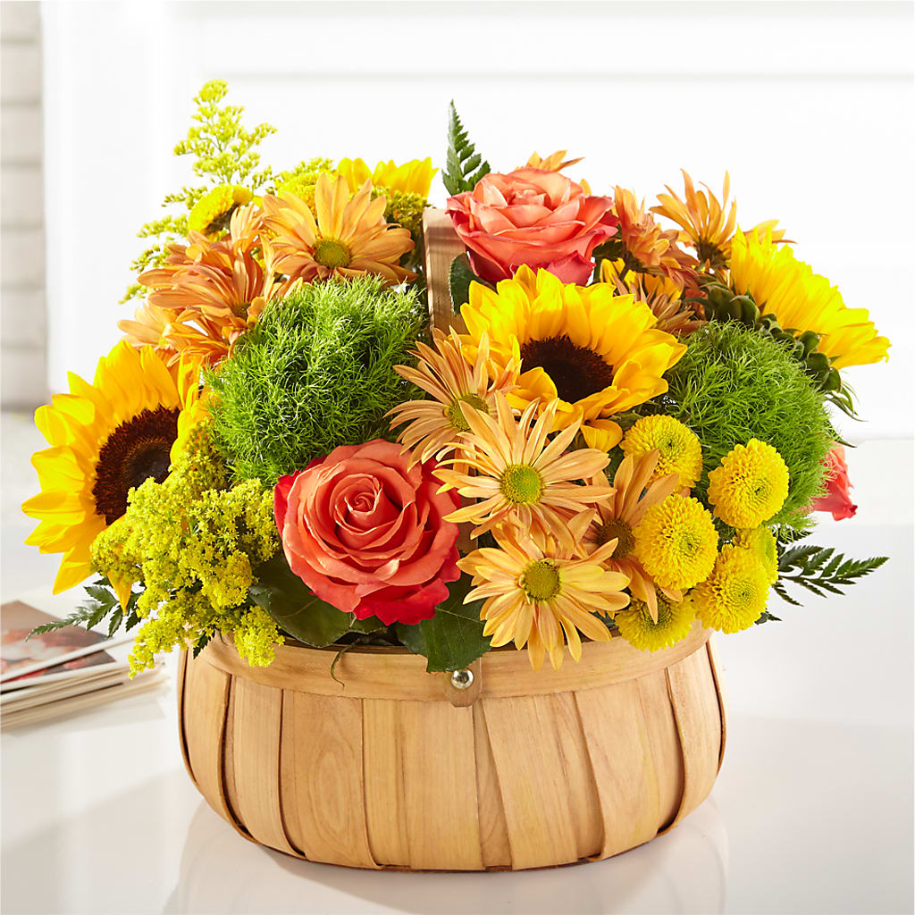 Harvest Sunflower Basket – Flowers By Vee, Tracy CA