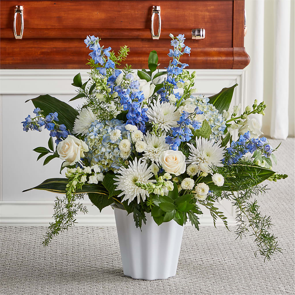 Everlasting Memories Floor Basket – Flowers By Vee, Tracy CA