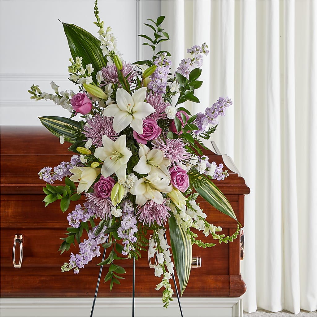 Grateful Hearts Standing Spray – Flowers By Vee, Tracy CA