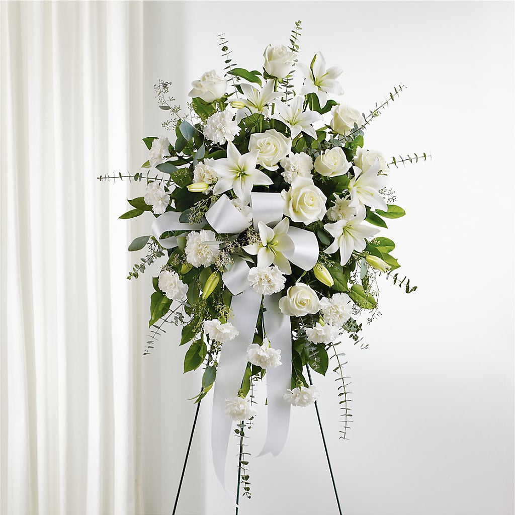 With Care Standing Spray – Flowers By Vee, Tracy CA