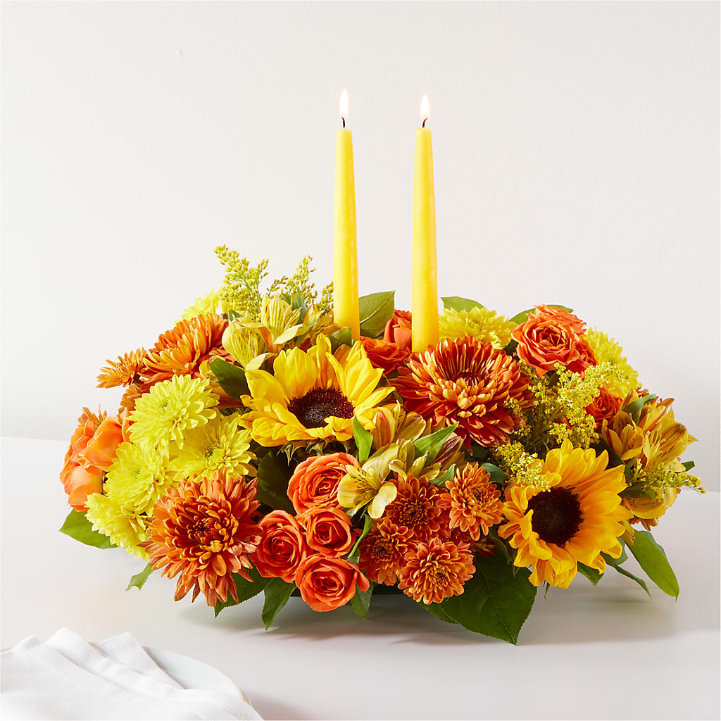 Autumn Harmony Centerpiece – Flowers By Vee, Tracy CA