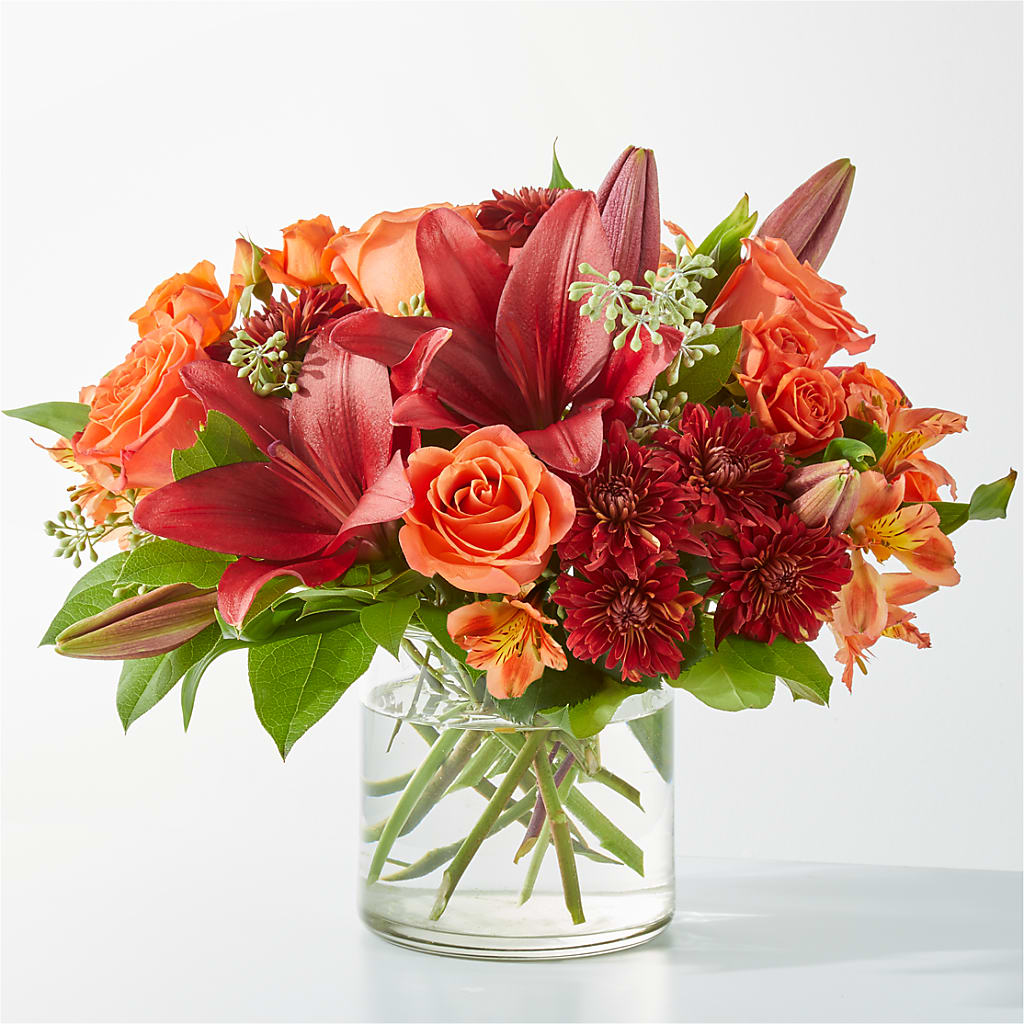 Crimson Leaves Bouquet – Flowers By Vee, Tracy CA