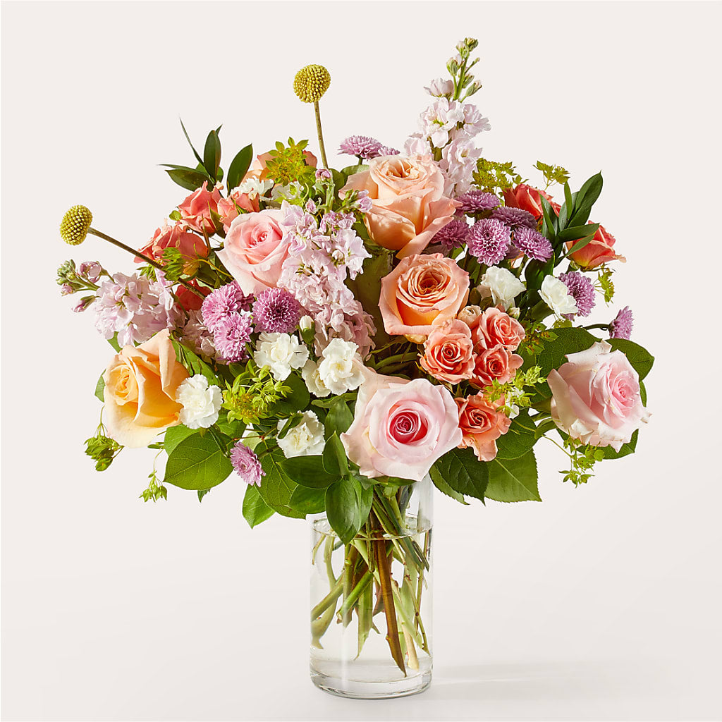Perfect Contentment Bouquet – lavender, peach, pink, white flower
