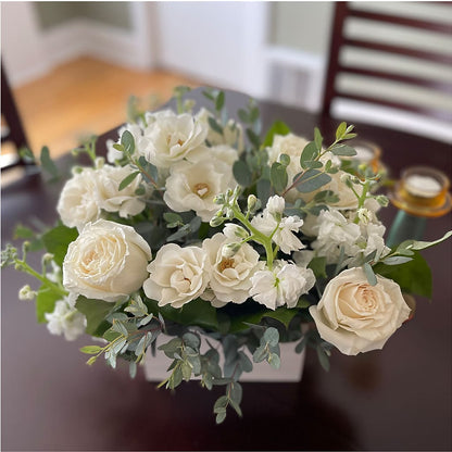 Fresh Linen Box Bouquet –  Flowers By Vee, Tracy CA