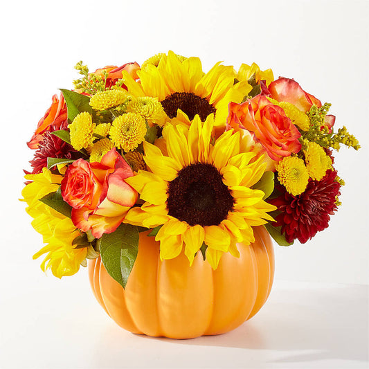 Golden Gourd Pumpkin Bouquet –  Flowers By Vee, Tracy CA