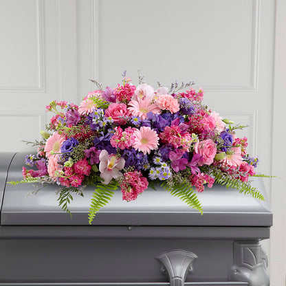 Glorious Garden Casket Spray –  Flowers By Vee, Tracy CA