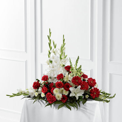 Crimson & White Arrangement –  Flowers By Vee, Tracy CA