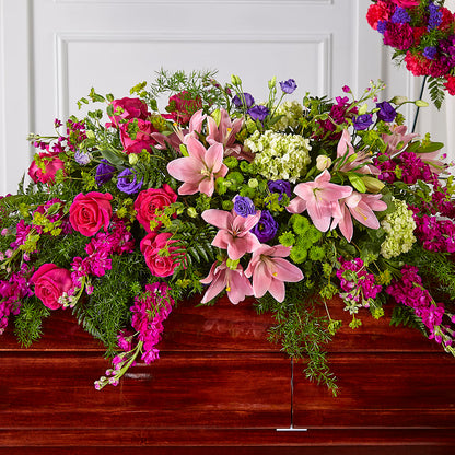 Radiant Tribute Casket Spray –  Flowers By Vee, Tracy CA