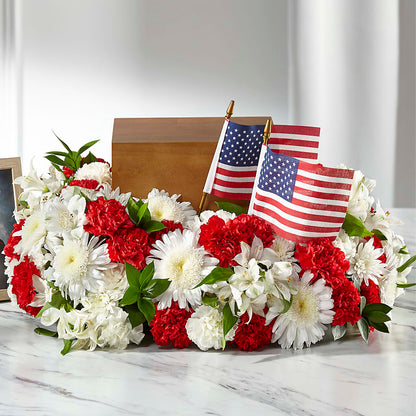Spirit of Patriotism Cremation Adornment –  Flowers By Vee, Tracy CA