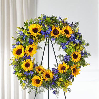 Bright Rays Wreath –  Flowers By Vee, Tracy CA
