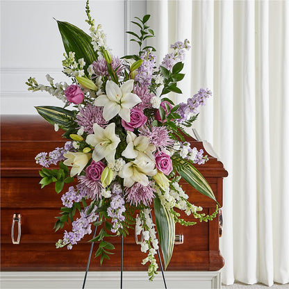Grateful Hearts Standing Spray –  Flowers By Vee, Tracy CA