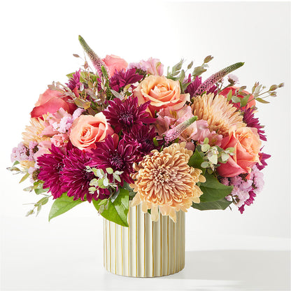 Berry Cobbler Bouquet with Ivory Vase –  Flowers By Vee, Tracy CA