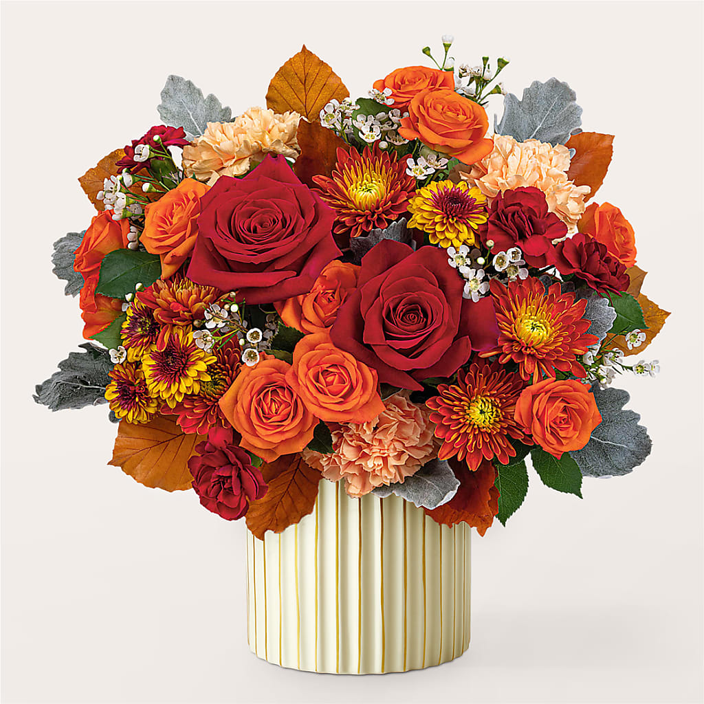 Merlot Bouquet with Ivory Vase –  Flowers By Vee, Tracy CA