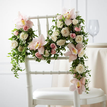 Orchid Rose Chair Décor –  Flowers By Vee, Tracy CA